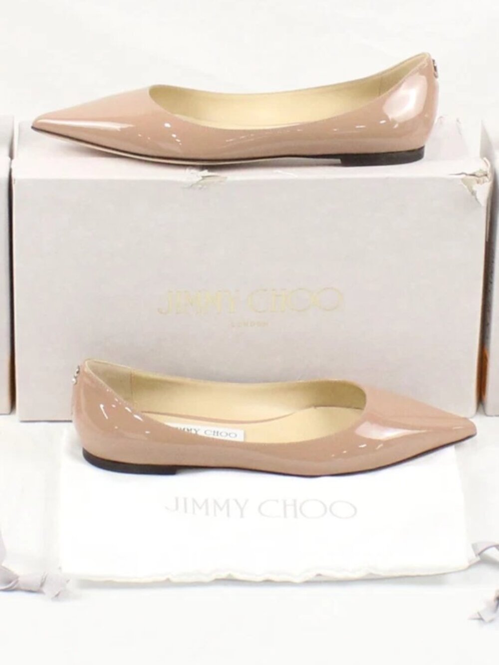 Jimmy Choo Love Patent Leather Ballet Flat Formal Office Party Event School Work